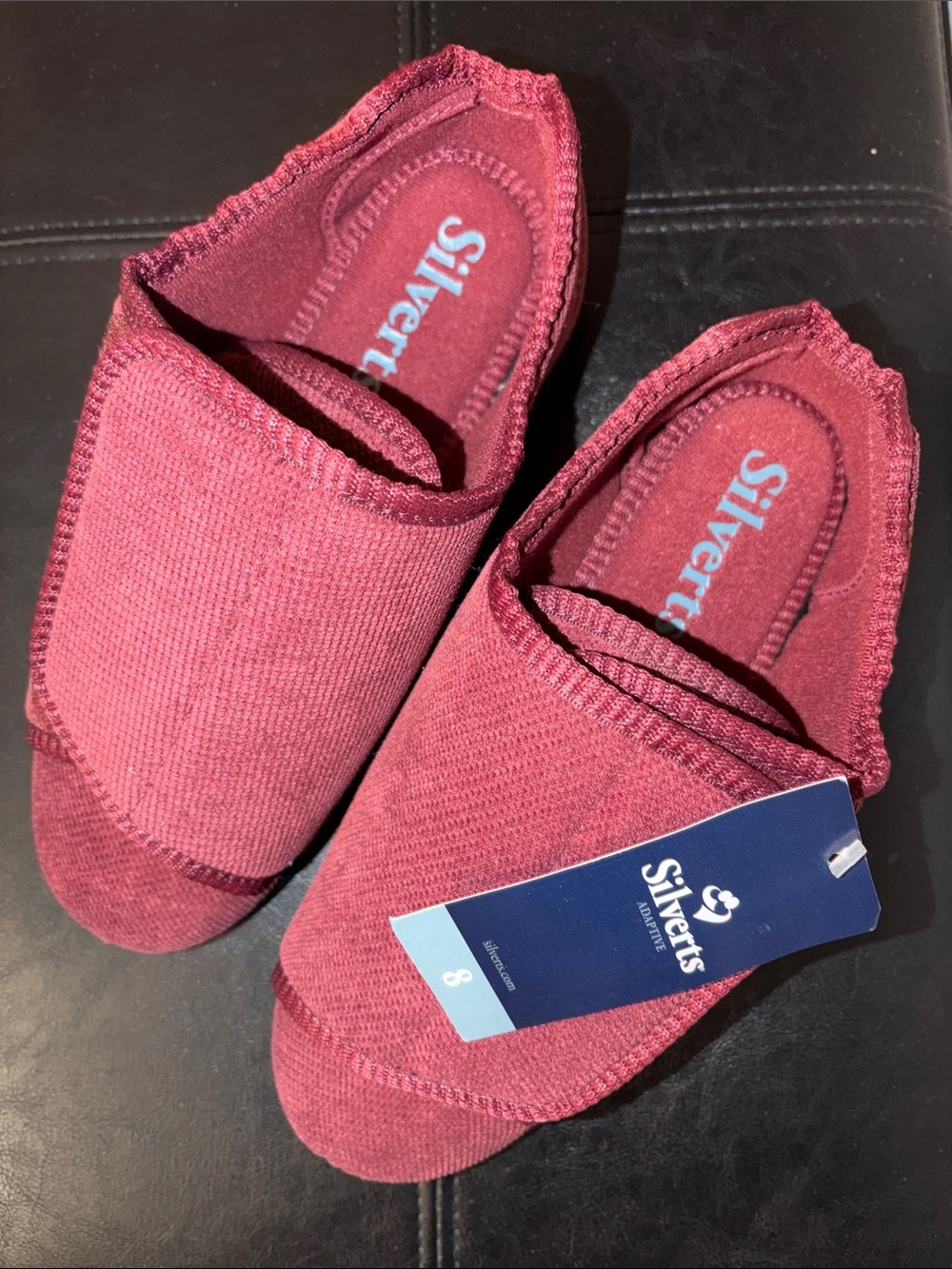 Silverts Women’s Burgundy Comfort Slippers